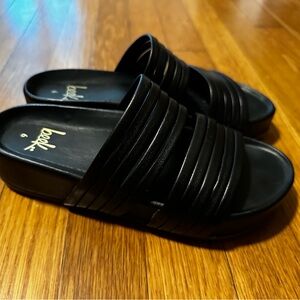 Beek MACAW black sandals, size 6